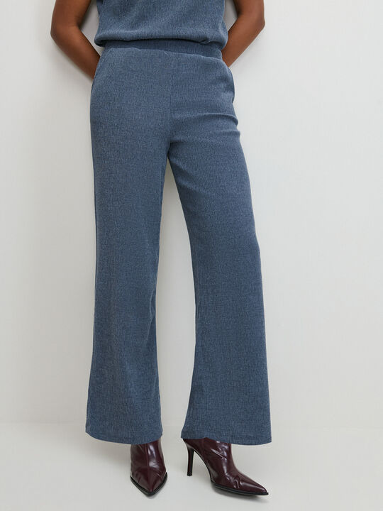 PANTAL&Oacute;N CRINKLE MINI FLARE Indigo image number null