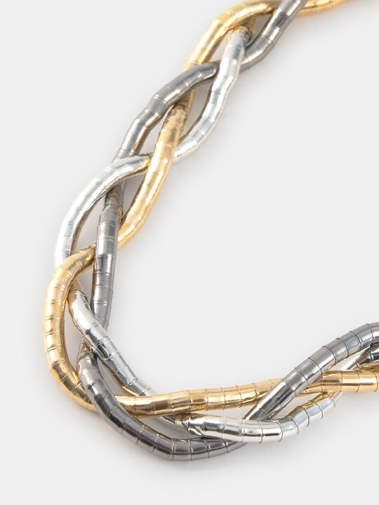 COLLAR TRENZADO TRICOLOR Multicolor image number null