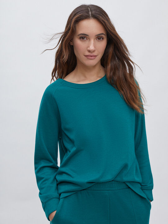 SUDADERA PUNTO SOFT Verde Laguna image number null