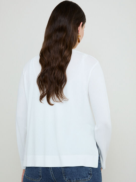 C&Aacute;RDIGAN CUELLO PICO Blanco Optico image number null