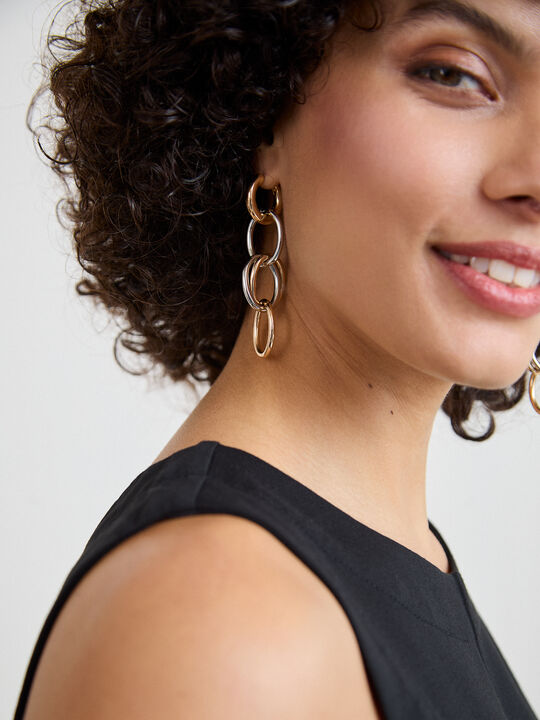 PENDIENTES ESLABON CADENA Gold image number null