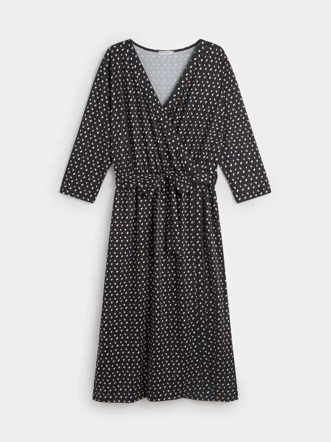 VESTIDO FALSO TOPO EVASEE Estampado 1