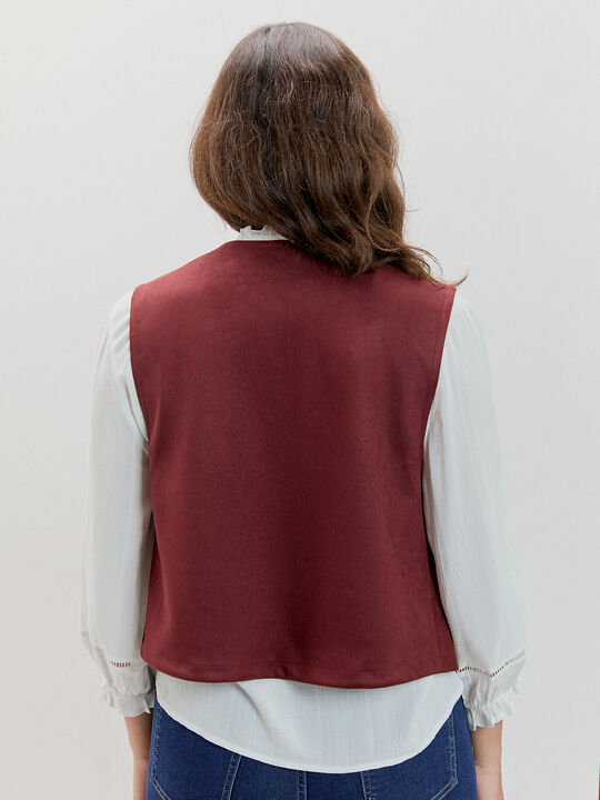 CHALECO ANTELINA DIBUJO Granate image number null