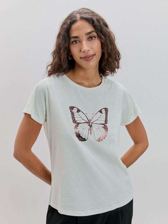 CAMISETA MARIPOSA BUGANVILLA Crudo image number null