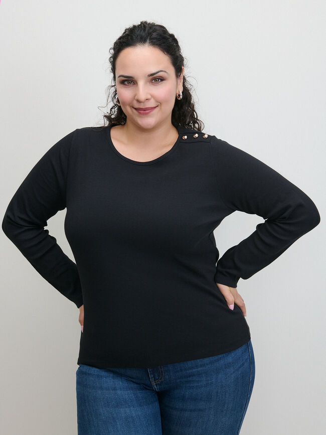 CAMISETA MANGA LARGA Negro