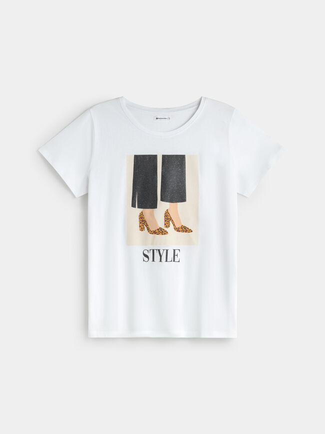 CAMISETA POSICIONAL ZAPATOS Blanco Optico