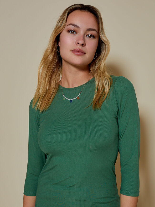 Camiseta elástica Verde Viridian