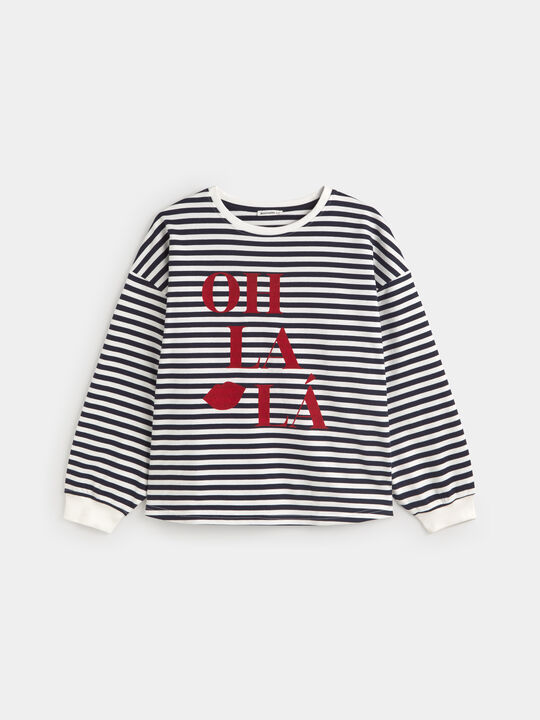 SUDADERA RAYAS LETRAS Rayas 1 image number null