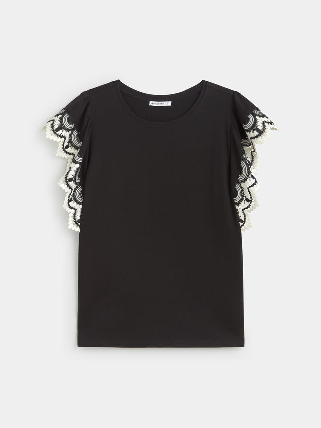 CAMISETA FORNITURA CONTRASTE Negro