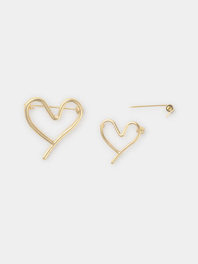 BROCHE PACK CORAZÓN Oro