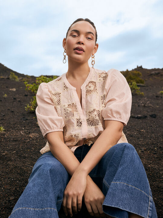 blusa bordada Rosa Perla image number null