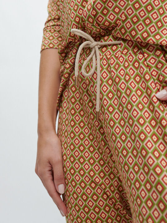 PANTALÓN ESTAMPADO CINTURA ELÁSTICA Estampado 1 image number null