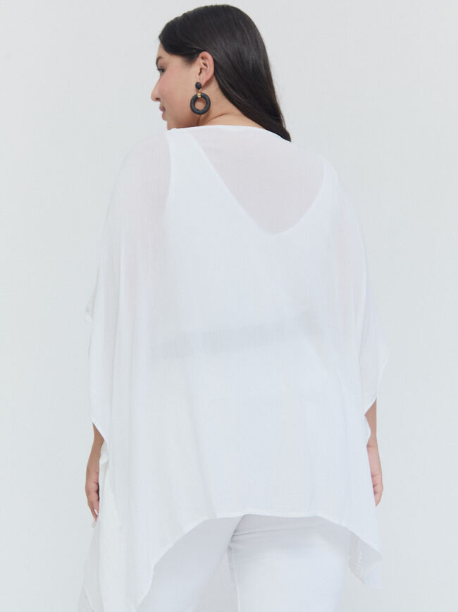 KIMONO DETALLE ENTREDOS Blanco Optico