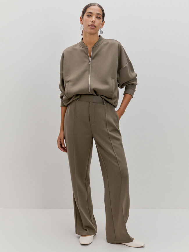 PANTALÓN NERVIO kaki oscuro