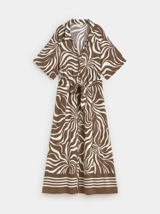 VESTIDO LARGO ESTAMPADO BROWNIE image number null