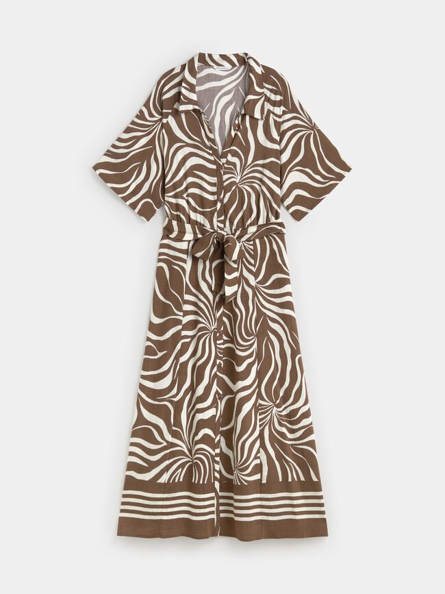 VESTIDO LARGO ESTAMPADO BROWNIE