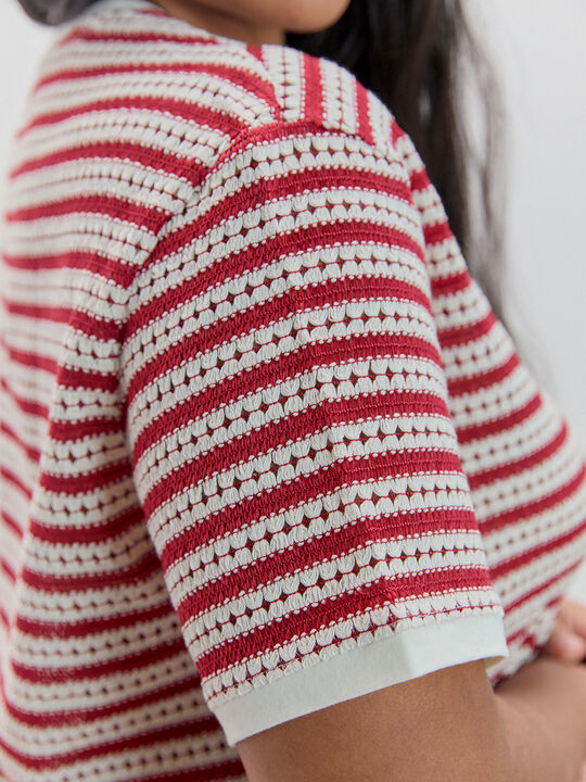 CAMISETA RED RAYAS Granate image number null