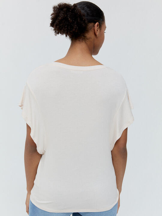 CAMISETA VOLANTES Blanco Hueso image number null