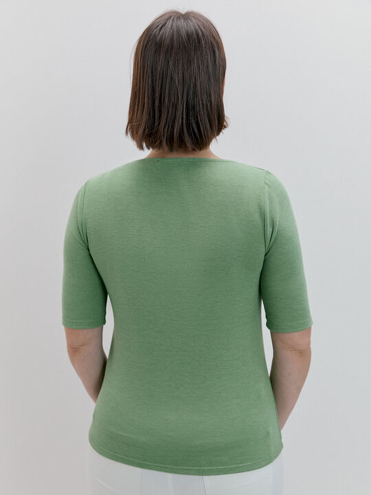 CAMISETA LANOSO PLIEGUES Verde Pino image number null