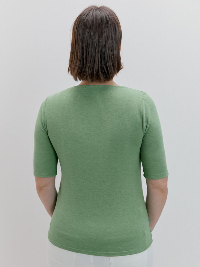 CAMISETA LANOSO PLIEGUES Verde Pino