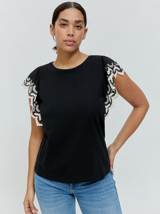 CAMISETA FORNITURA CONTRASTE Negro image number null