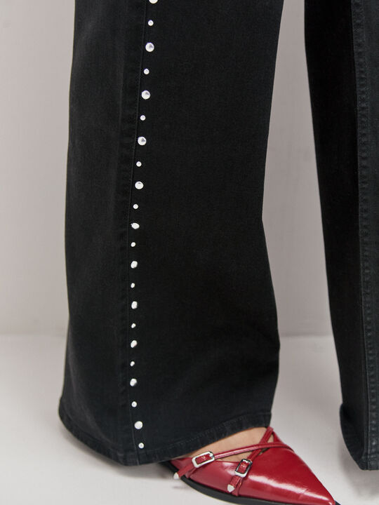 WIDE LEG DETALLE TACHAS Negro image number null