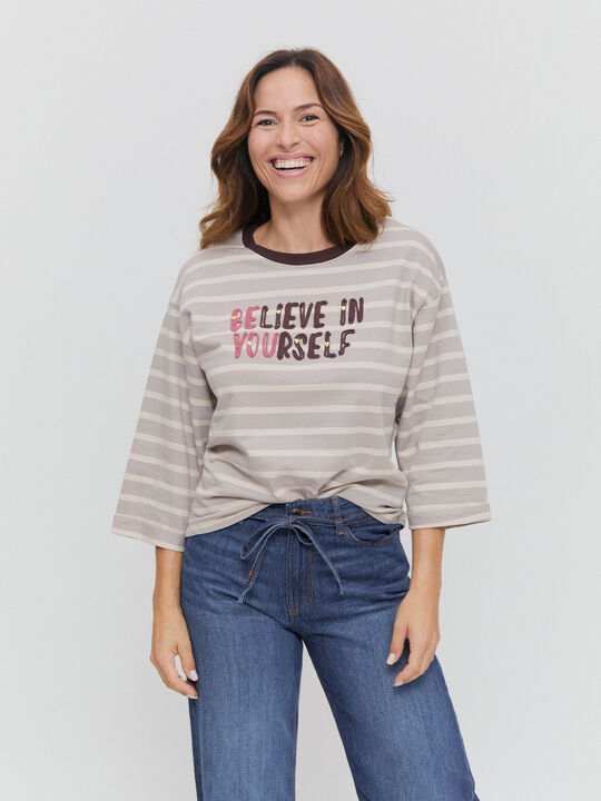 SUDADERA LETRAS BORDADAS Rayas 1 image number null
