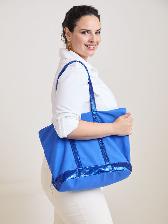 BOLSO DETALLE LENTEJUELAS Crudo image number null