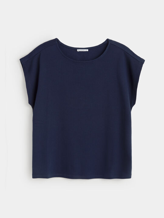 CAMISETA HOMBRO CAIDO Azul Noche image number null