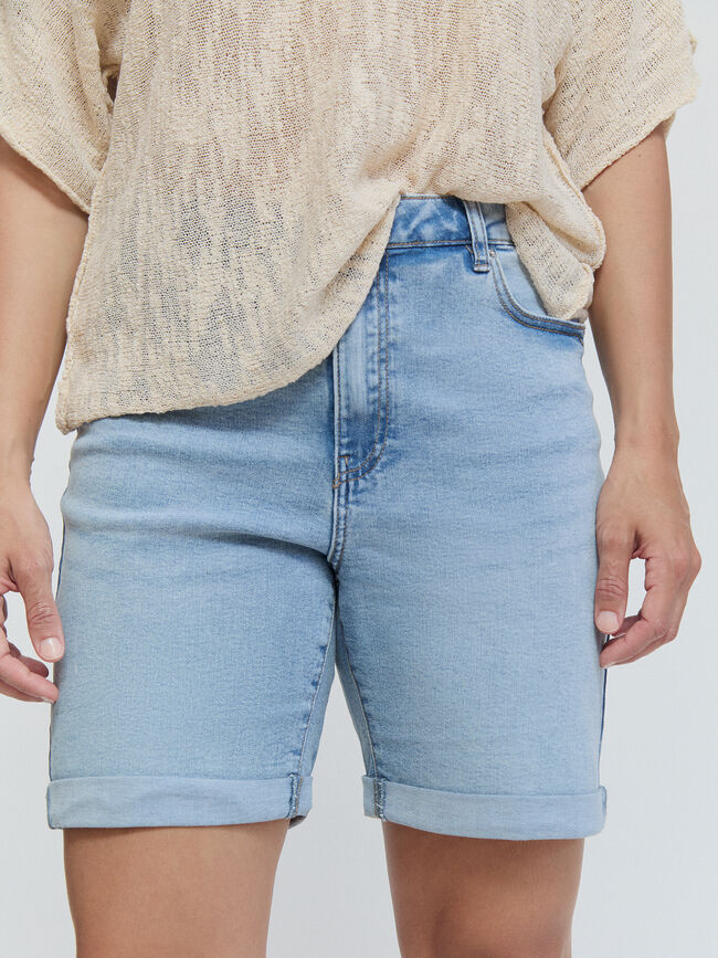 SHORT VAQUERO BASICO Light Blue Wash