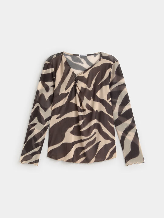 CAMISETA DETALLE FRUNCE Estampado 1 image number null