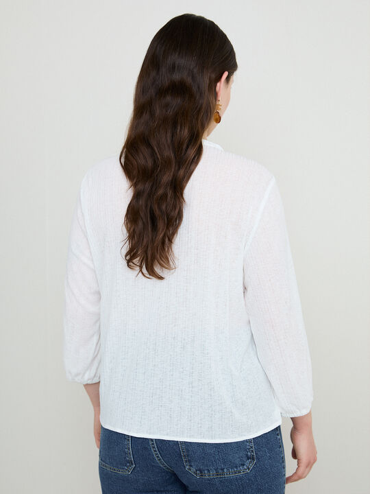 BLUSA BORADADO Blanco Optico image number null