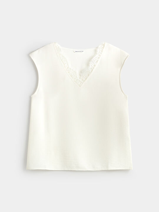 TOP LENCERO PICO Blanco Optico image number null