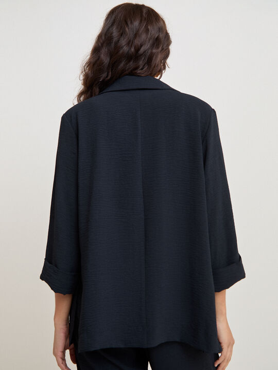 BLAZER LARGA FLUIDA Negro image number null