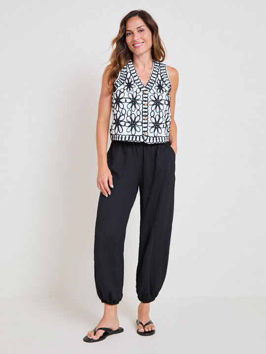 CROPPED ANCHO CRINKLE Negro image number null