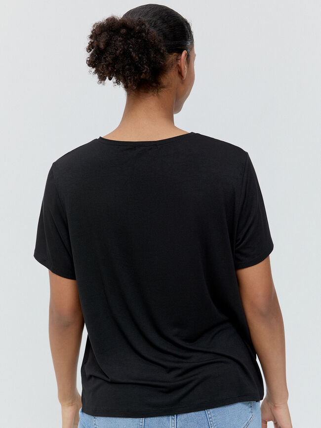 CAMISETA LEOPARDO BRILLO Negro