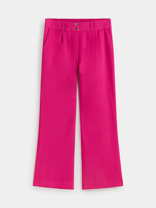 Pantalón culotte fluido Fucsia Oscuro image number null