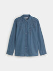 CAMISA VAQUERA BORDADA Mid blue