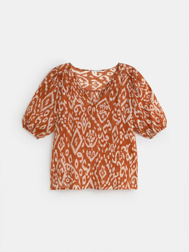 BLUSA MANGA ABULLONADA Teja