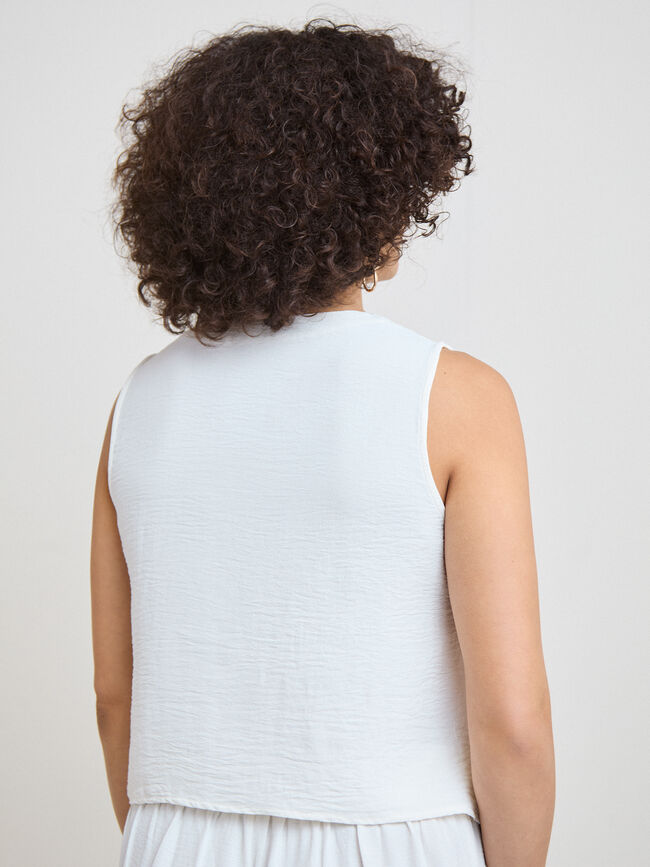 CHALECO BOTONES PEQUE&Ntilde;OS Blanco Optico