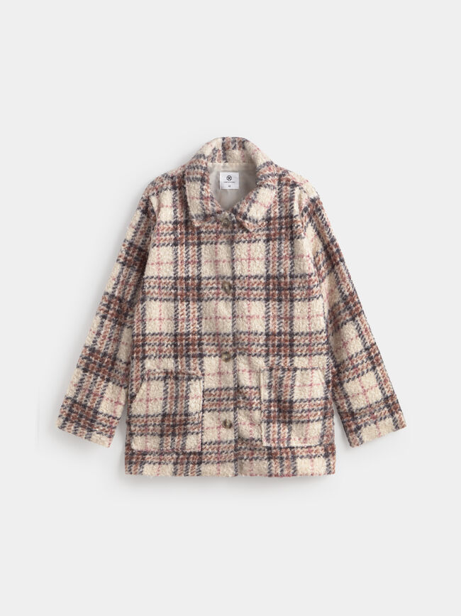 CHAQUETA CUADROS Beige