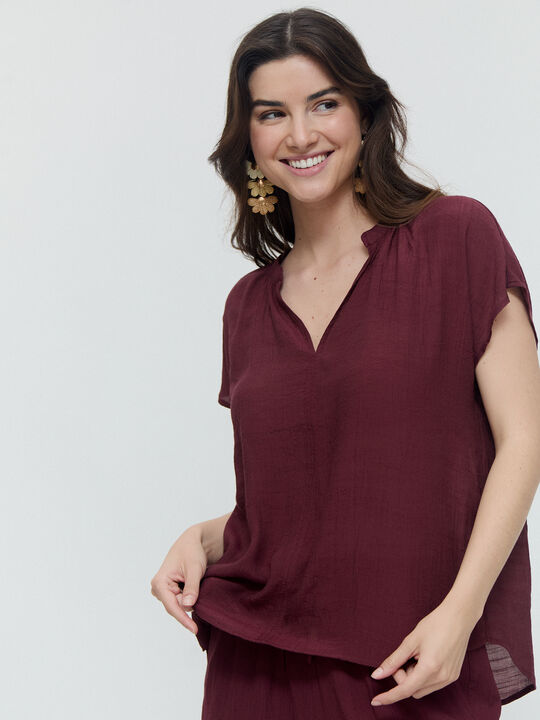 Blusa rústica Vino image number null