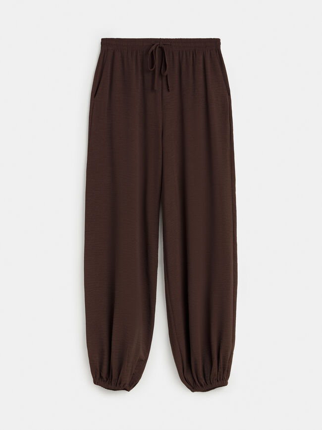 PANTAL&Oacute;N BOMBACHO TIRAS Marron Oscuro