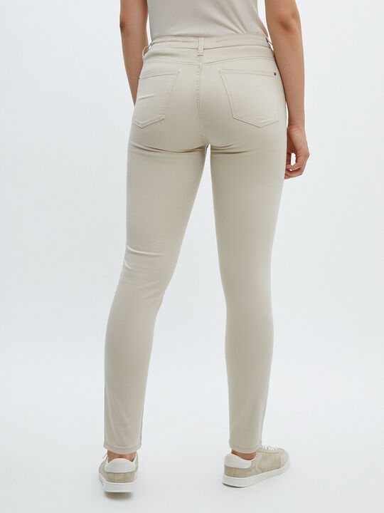Vaquero pitillo básico Beige image number null