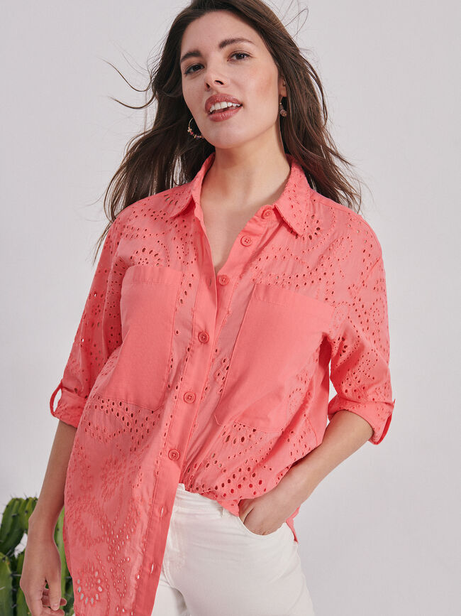 Blusa bordada Coral
