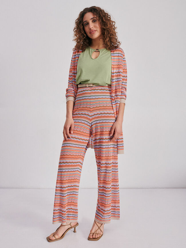 cardigan punto multicolor Estampado 1