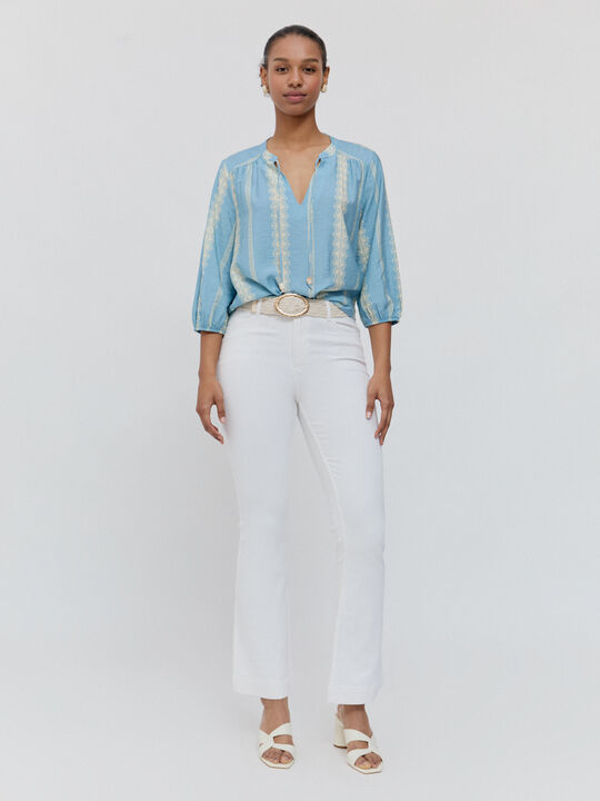 blusa estampada Cobalto image number null
