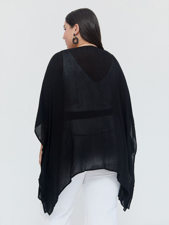 KIMONO DETALLE ENTREDOS Negro image number null
