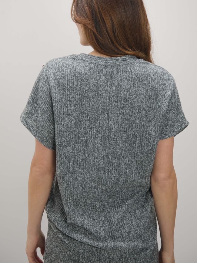 CAMISETA DETALLE BOTONES Gris vigore Osc