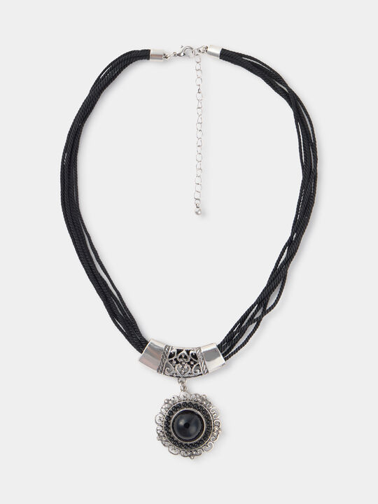 COLLAR CUERDA PLATEADO Plata image number null